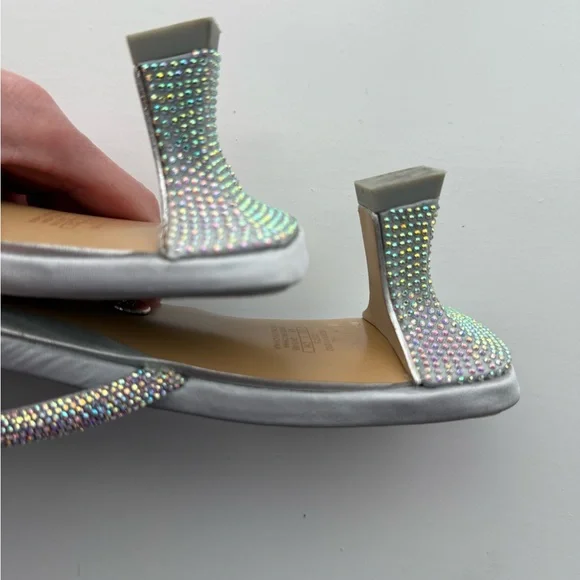 ZARA Iridescent Kitten Heel Sandals - Picture 8 of 8